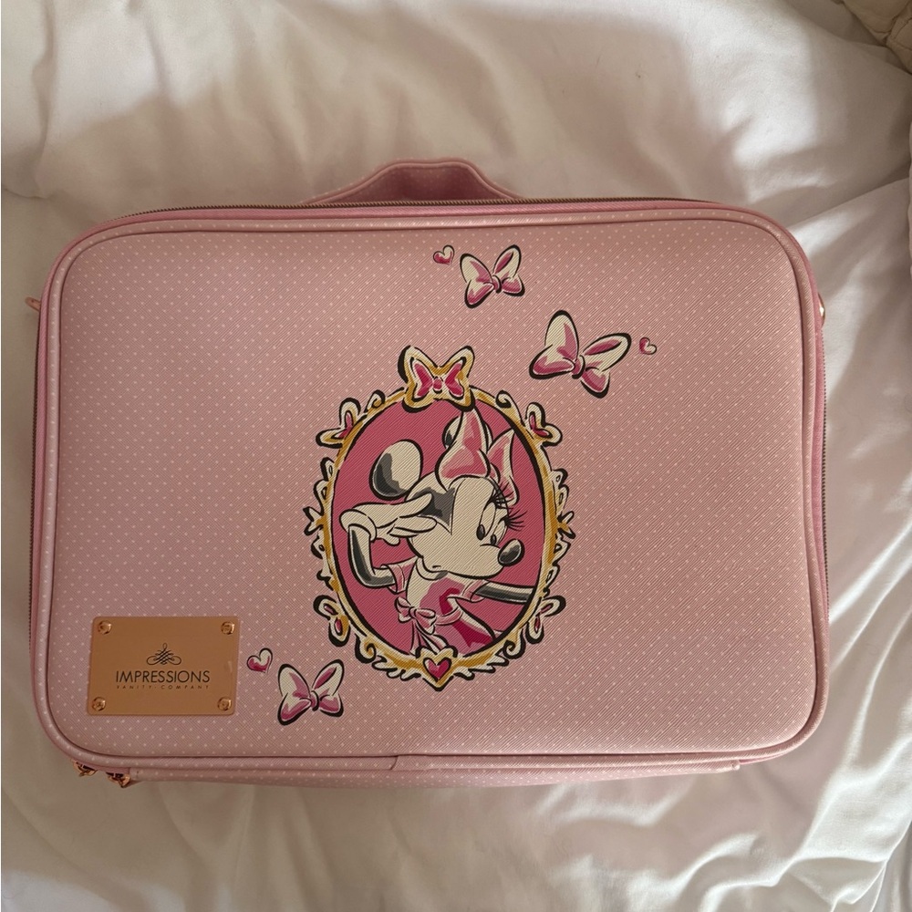 Disney Minnie Mouse Makeup Carry Case with Dividers Impressions Vanity